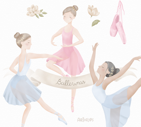 Ballerinas Ballet Clipart